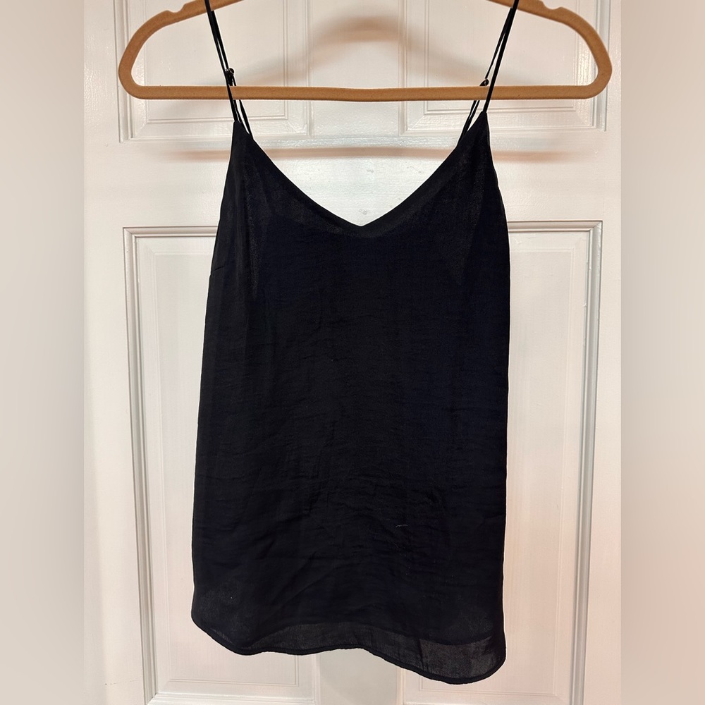 Black silky tank
